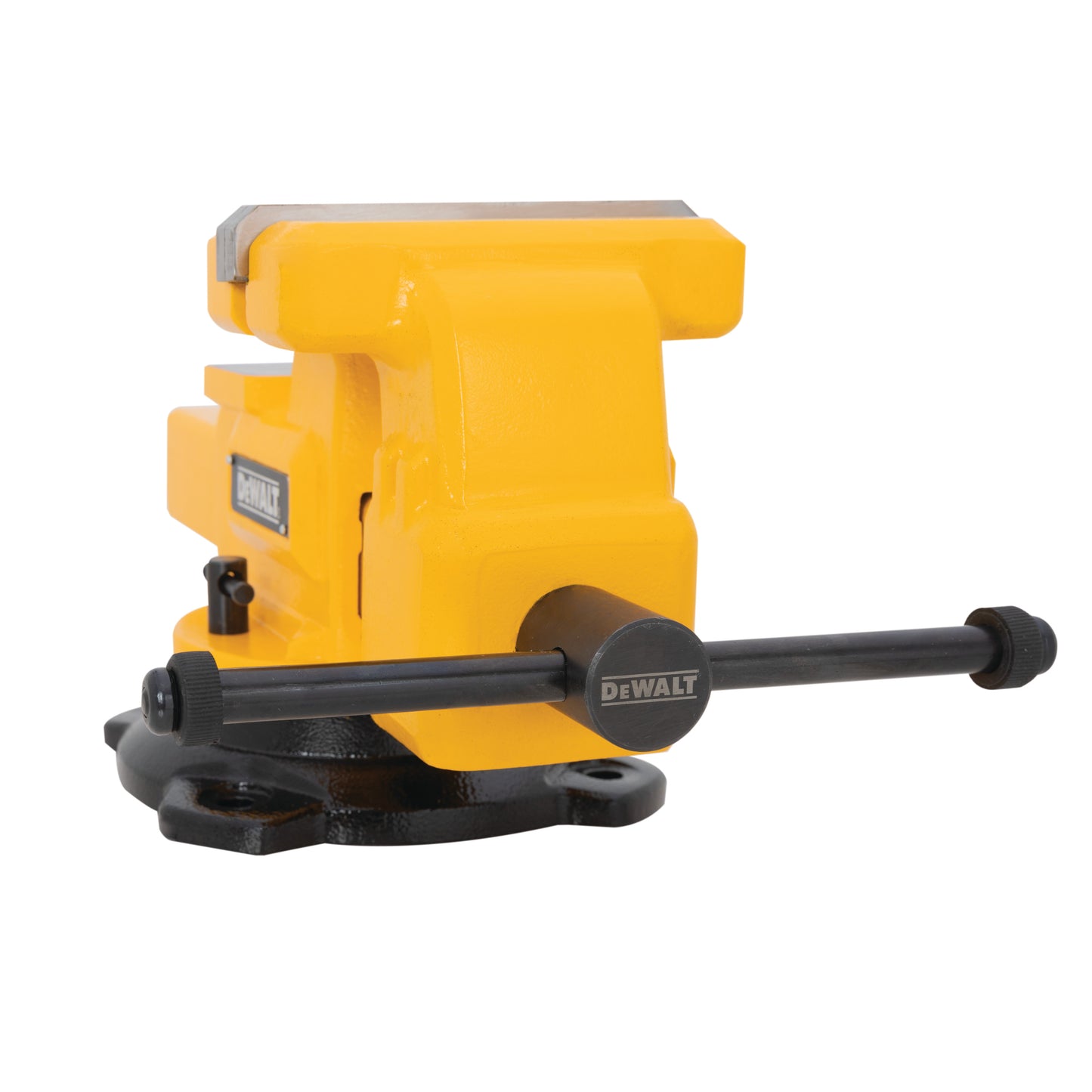 6-Inch Swivel Base Bench Vise with Built-In Anvil and Integrated Pipe V-Jaws
