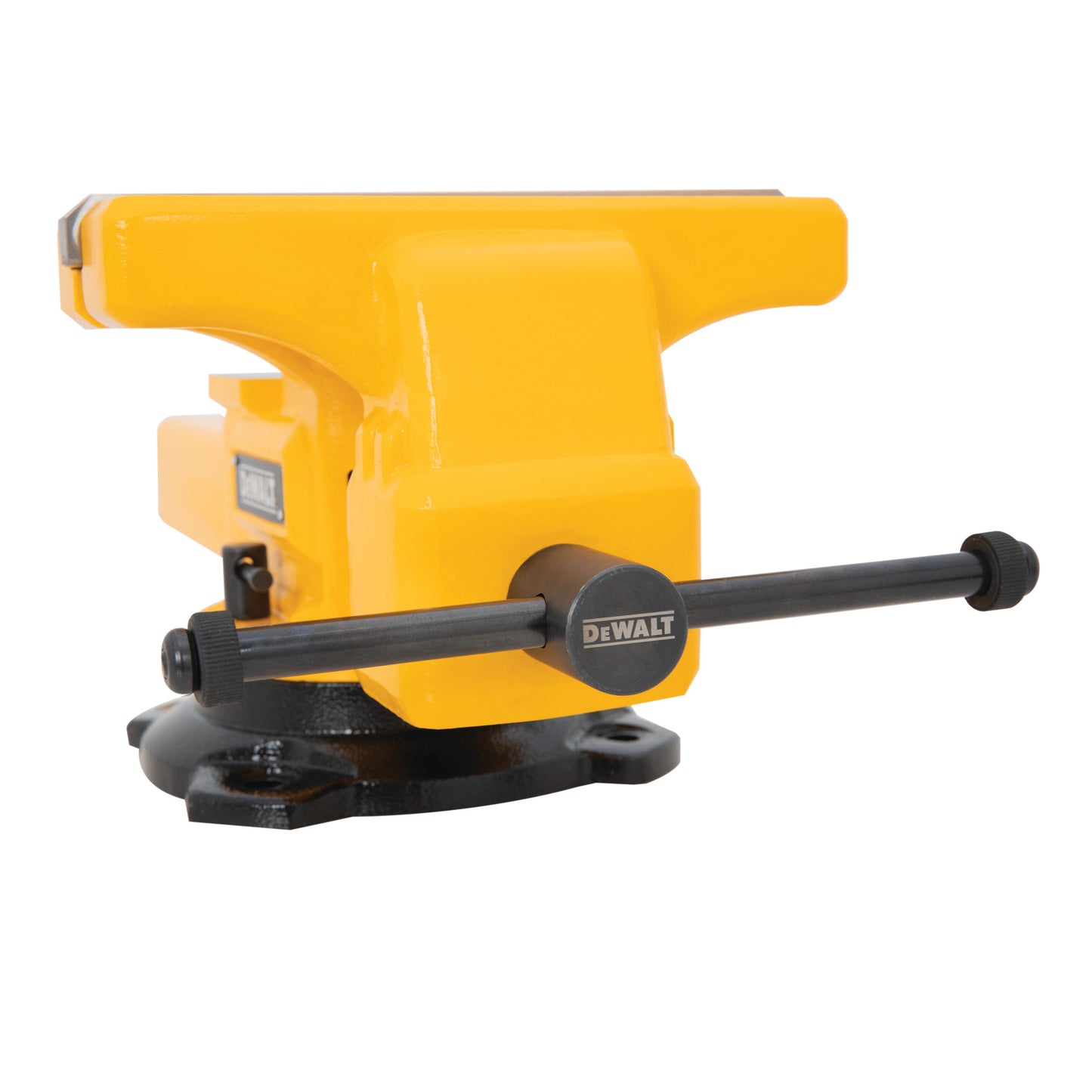 10-Inch 4400lb Capacity Bench Vise with Anvil in Yellow & Black