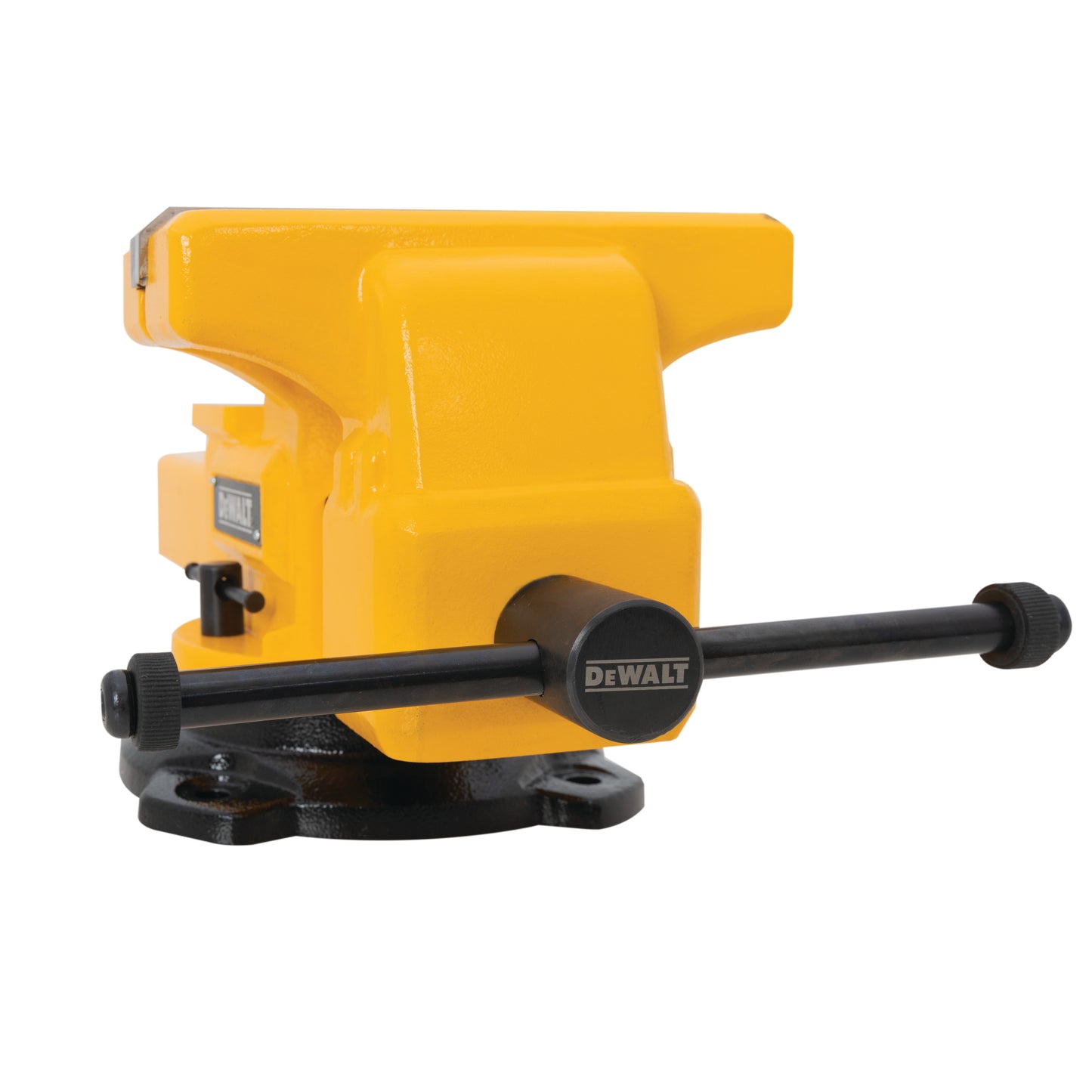 8-Inch Swivel Base Bench Vise with Built-In Anvil and Integrated Pipe V-Jaws