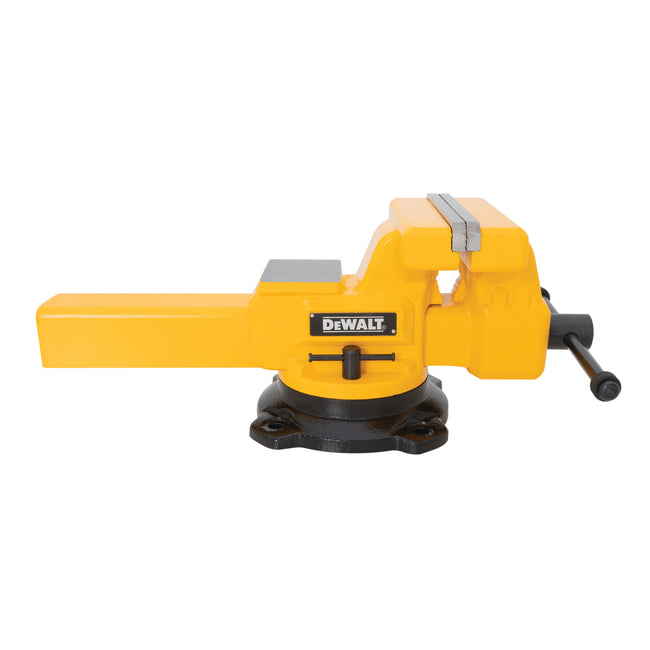8-Inch 4400lb Capacity Bench Vise with Anvil in Yellow & Black
