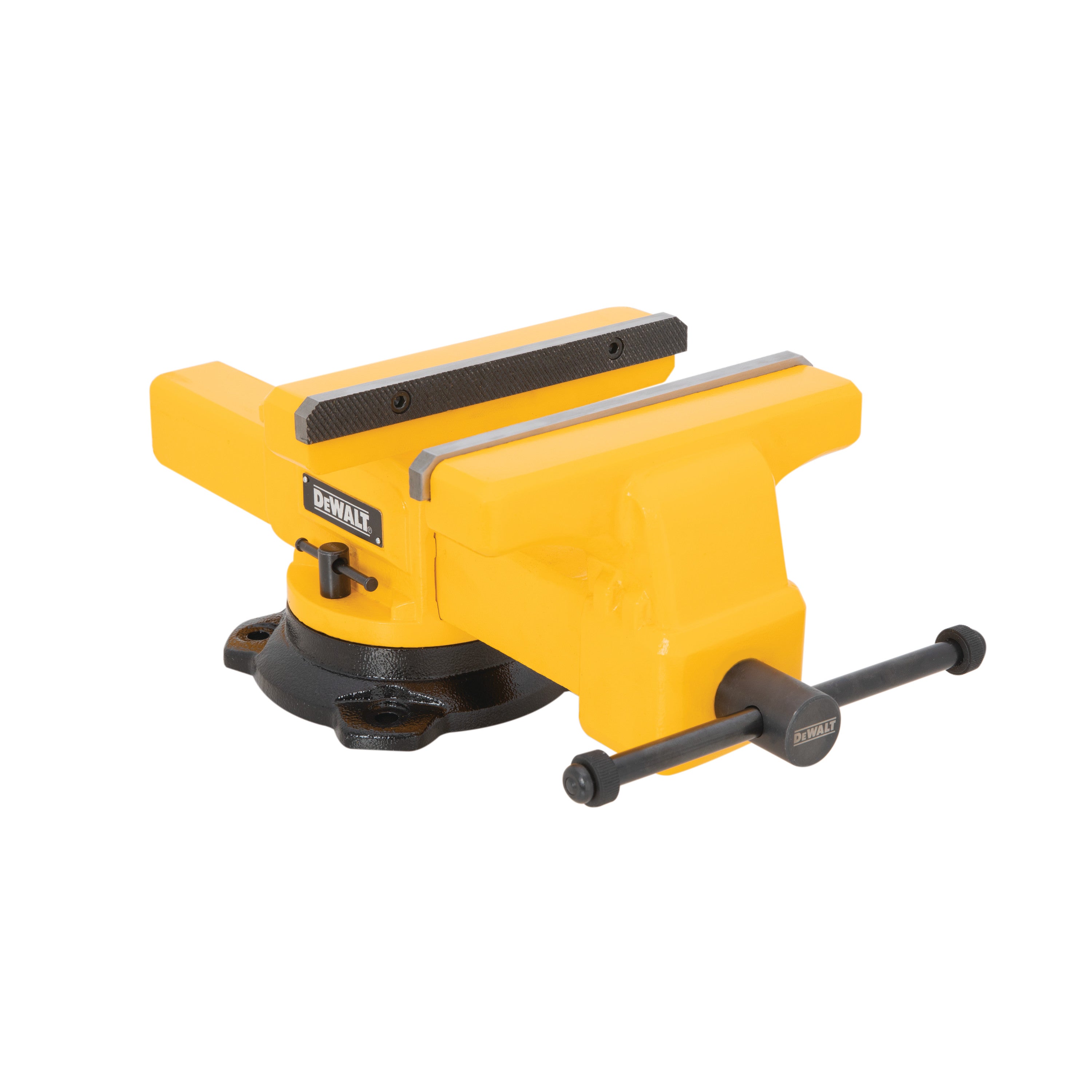 Dewalt 10 Inch Swivel Base Bench Vise With Built In Anvil And Integrated Pipe V Jaws Dewalt Welding