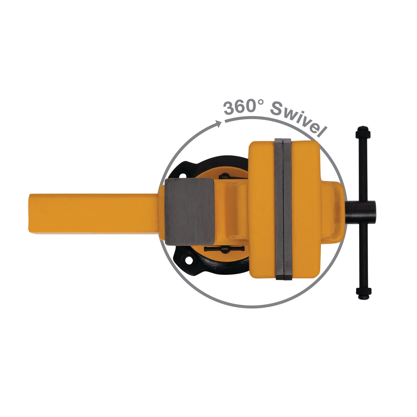 8-Inch Swivel Base Bench Vise with Built-In Anvil and Integrated Pipe V-Jaws